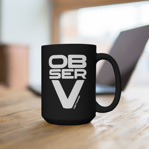 Observ Black Mug 15oz